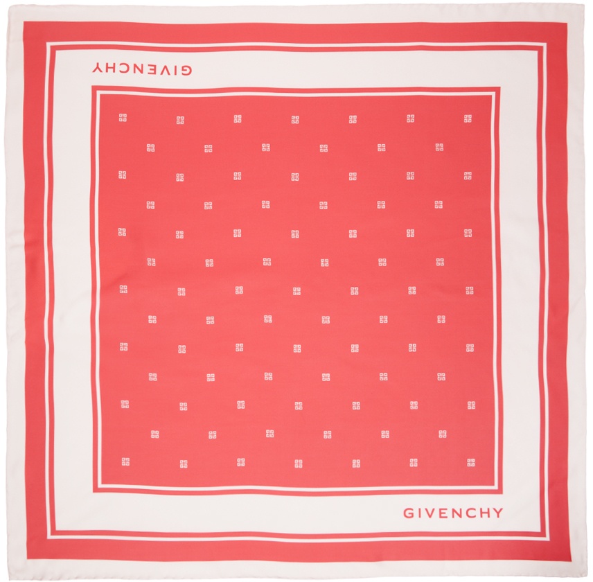 Pink Plumetis Print Square Scarf - 1