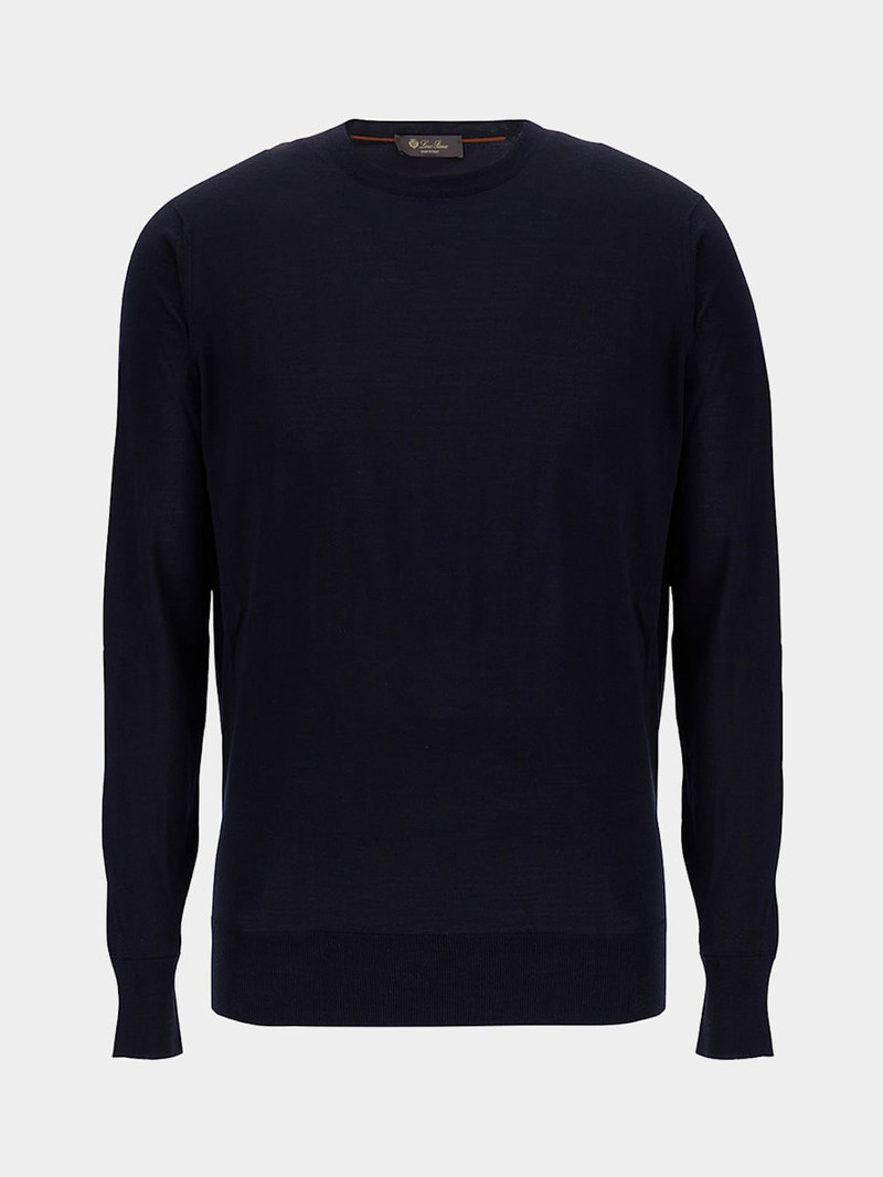 Loro Piana Men's Girocollo Wool Crewneck Sweater outlook