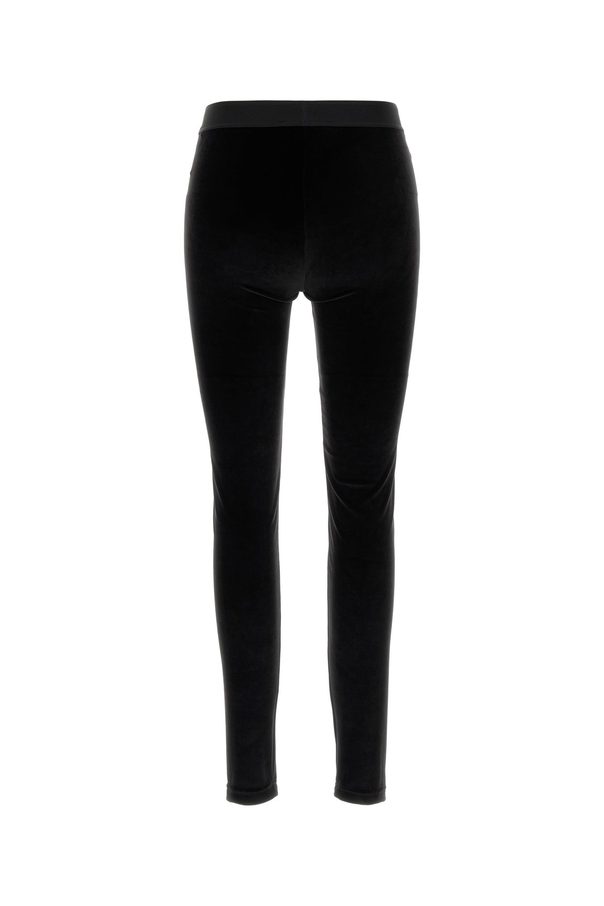 Black velvet leggings - 2