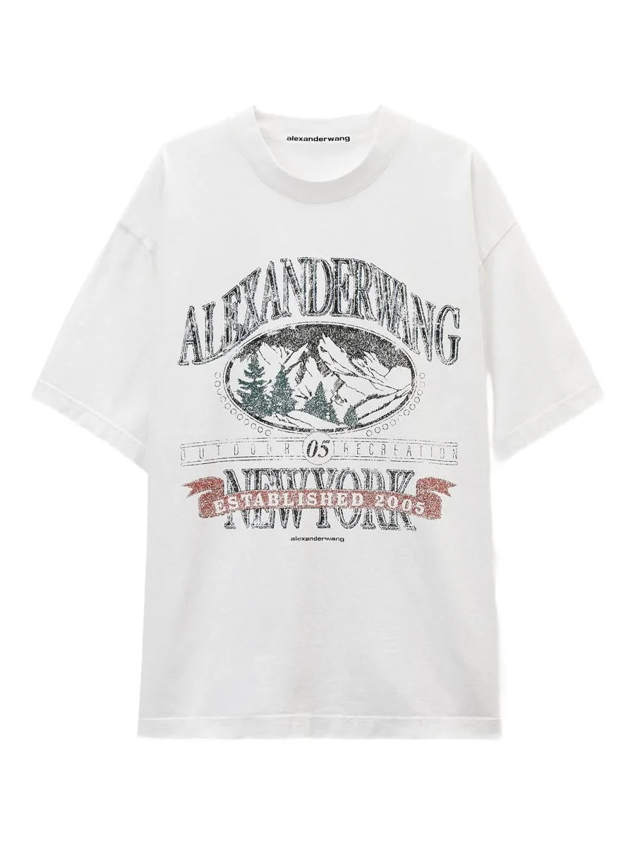 Alexander Wang Short Sleeve T-Shirt W/ Graphic Clothing - 1