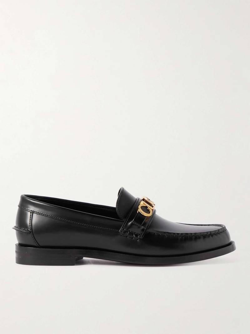 Logo-Embellished Leather Loafers - 1