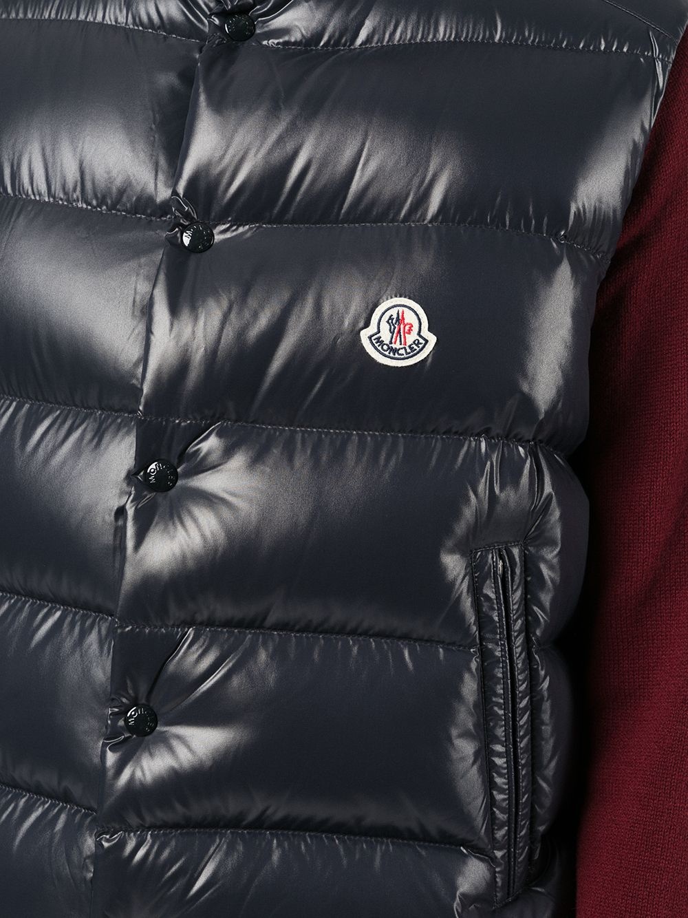 logo-patch padded gilet - 5