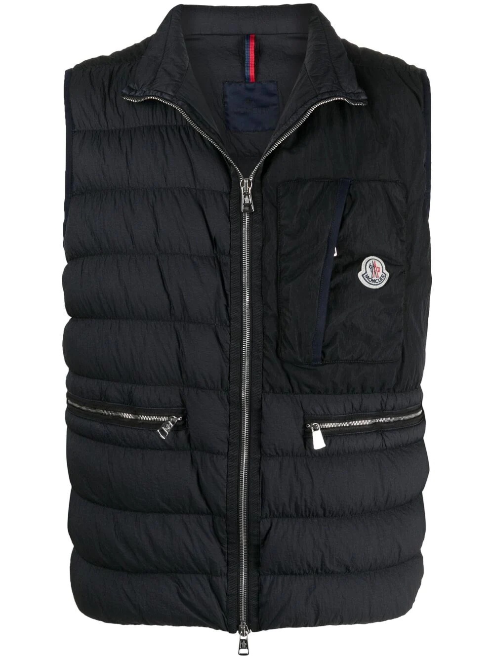 logo-patch padded gilet - 1