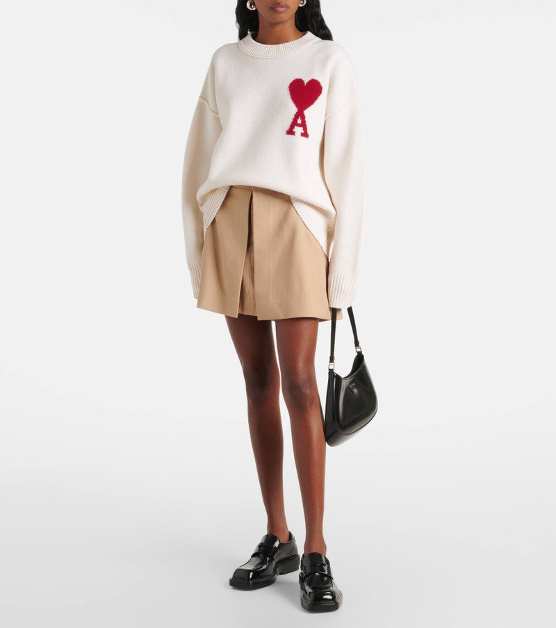 AMI Paris Wool gabardine miniskirt outlook
