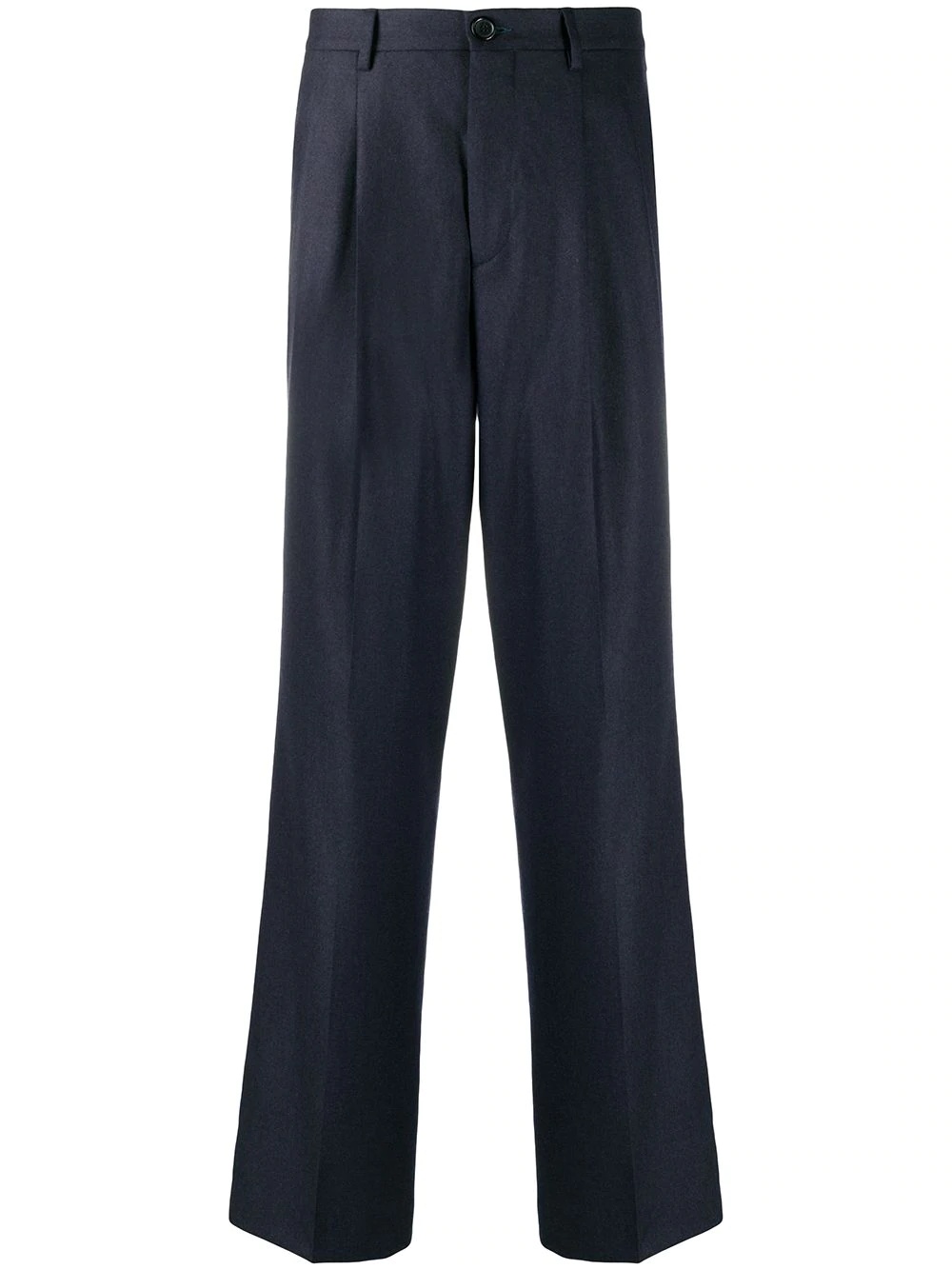 high-waisted knitted trousers - 1