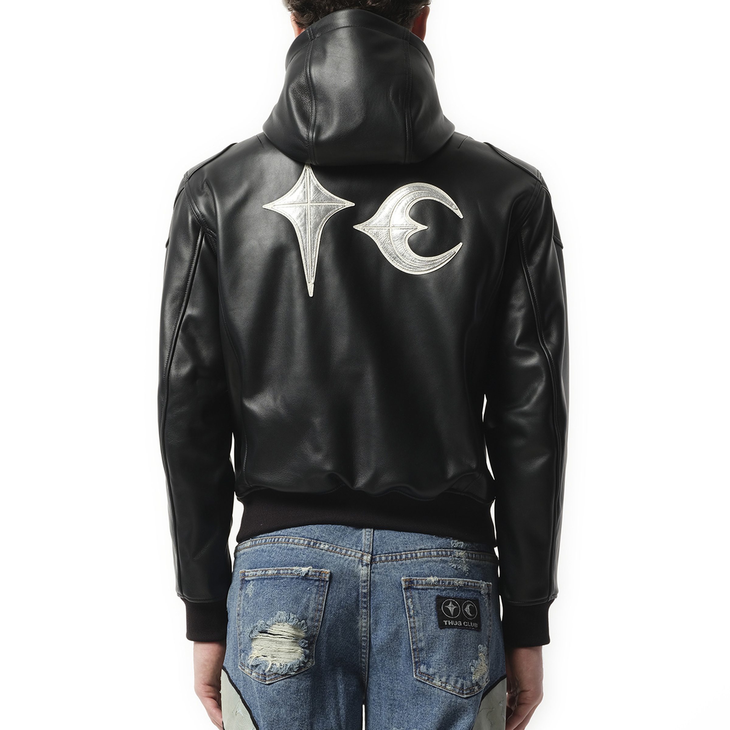 Slim Rock Leather Jacket in Black - 6