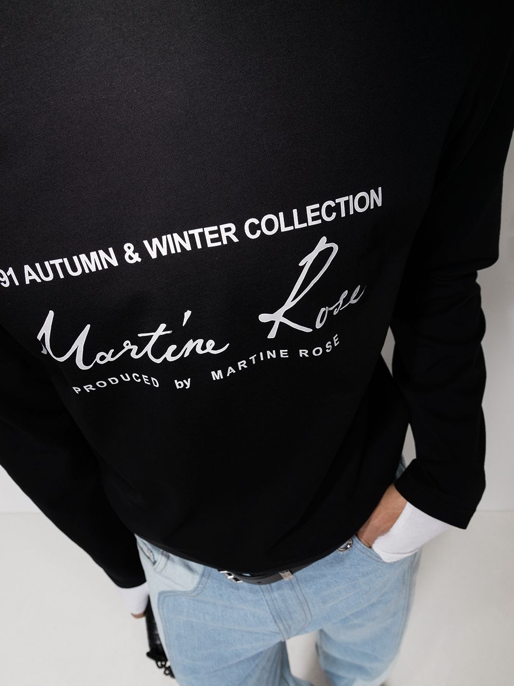 logo-print longsleeved cotton T-shirt - 4