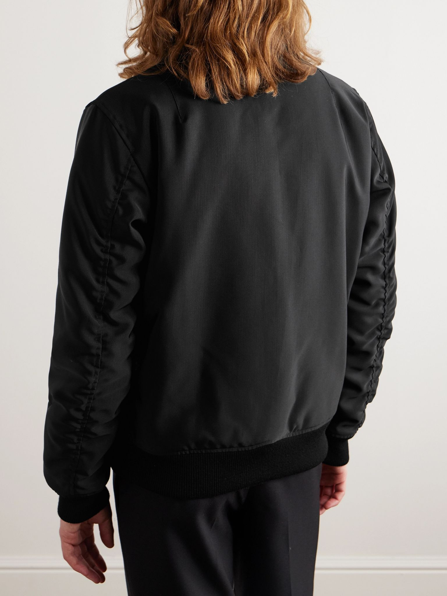 Padded Twill Bomber Jacket Black - 3