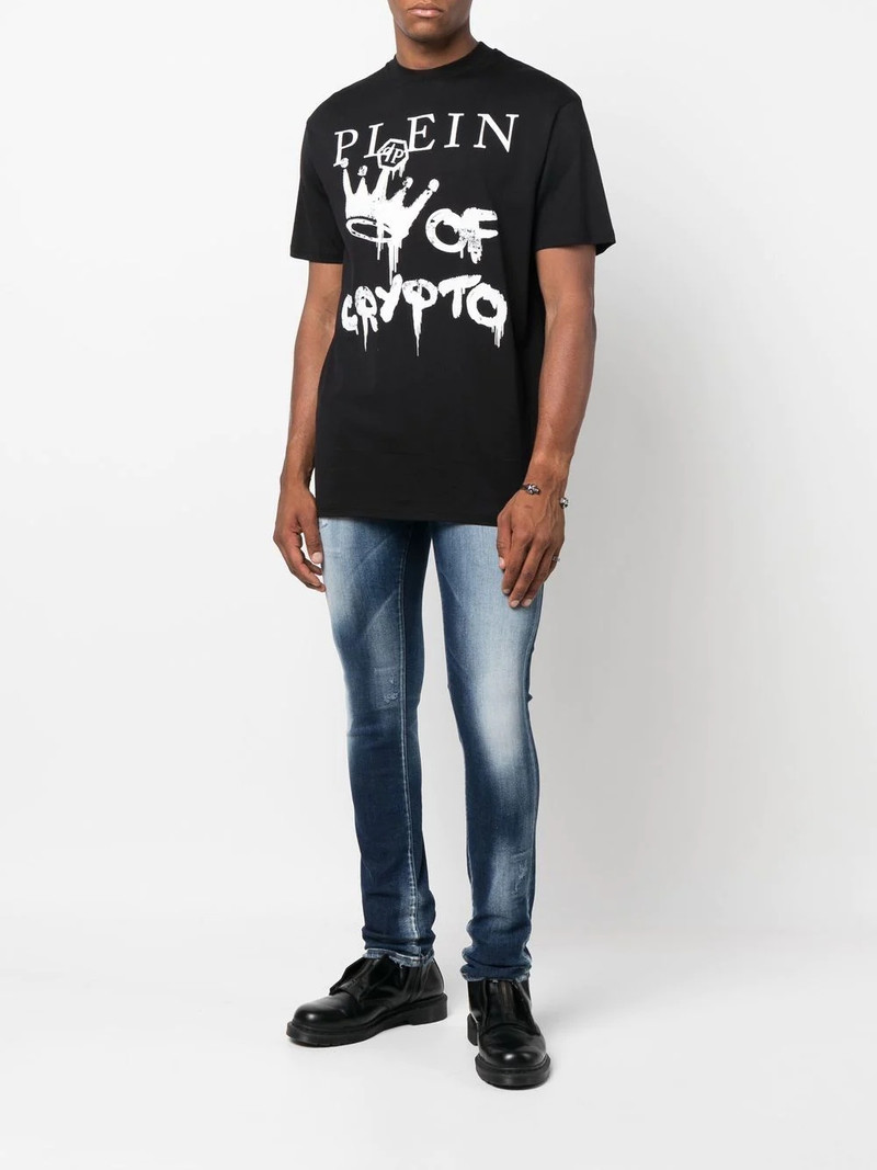PHILIPP PLEIN logo-print short-sleeve T-shirt outlook