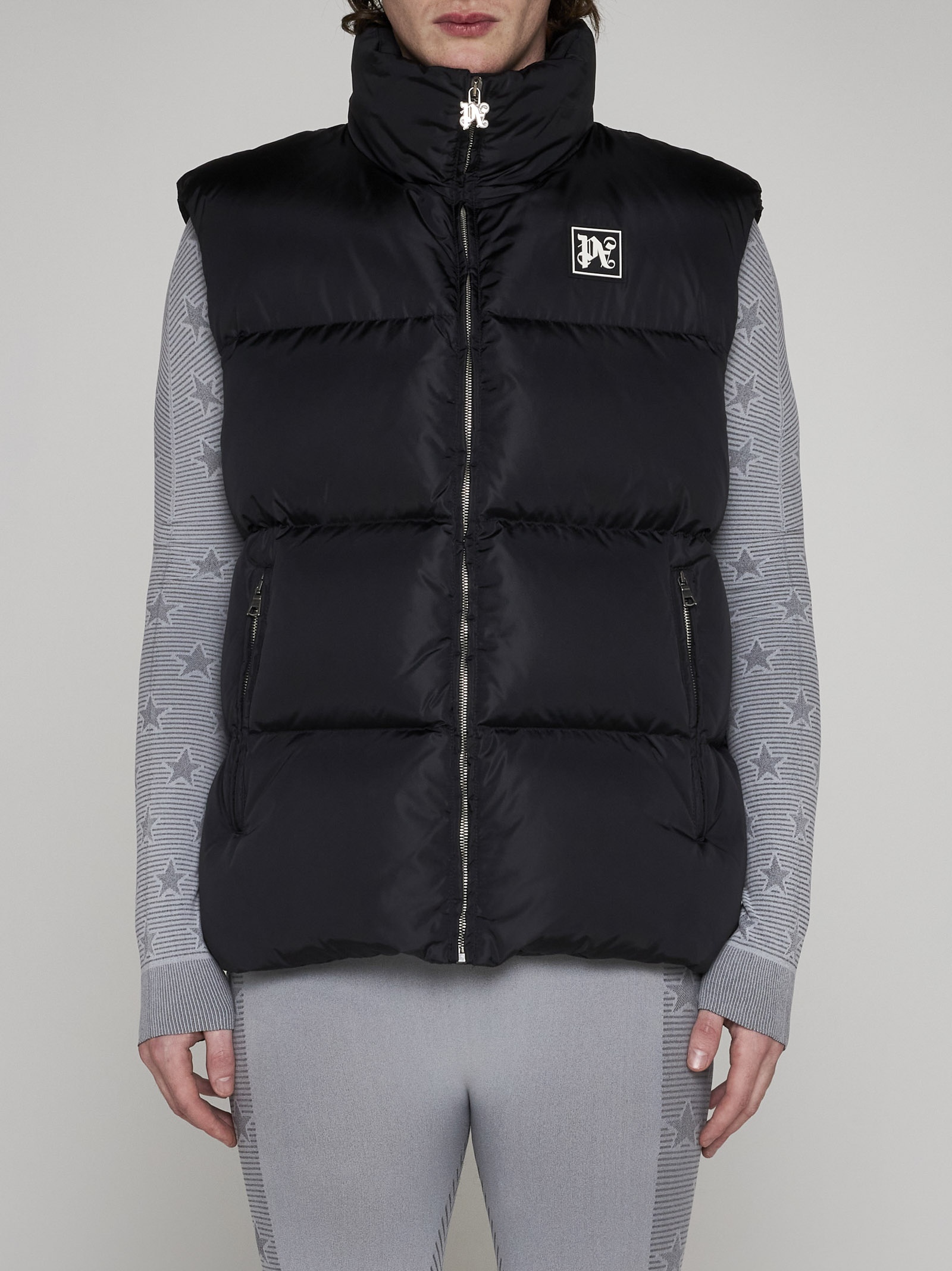Ski quilted nylon down vest - 3