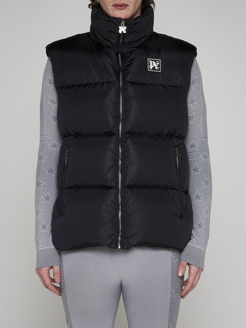 Ski quilted nylon down vest 3