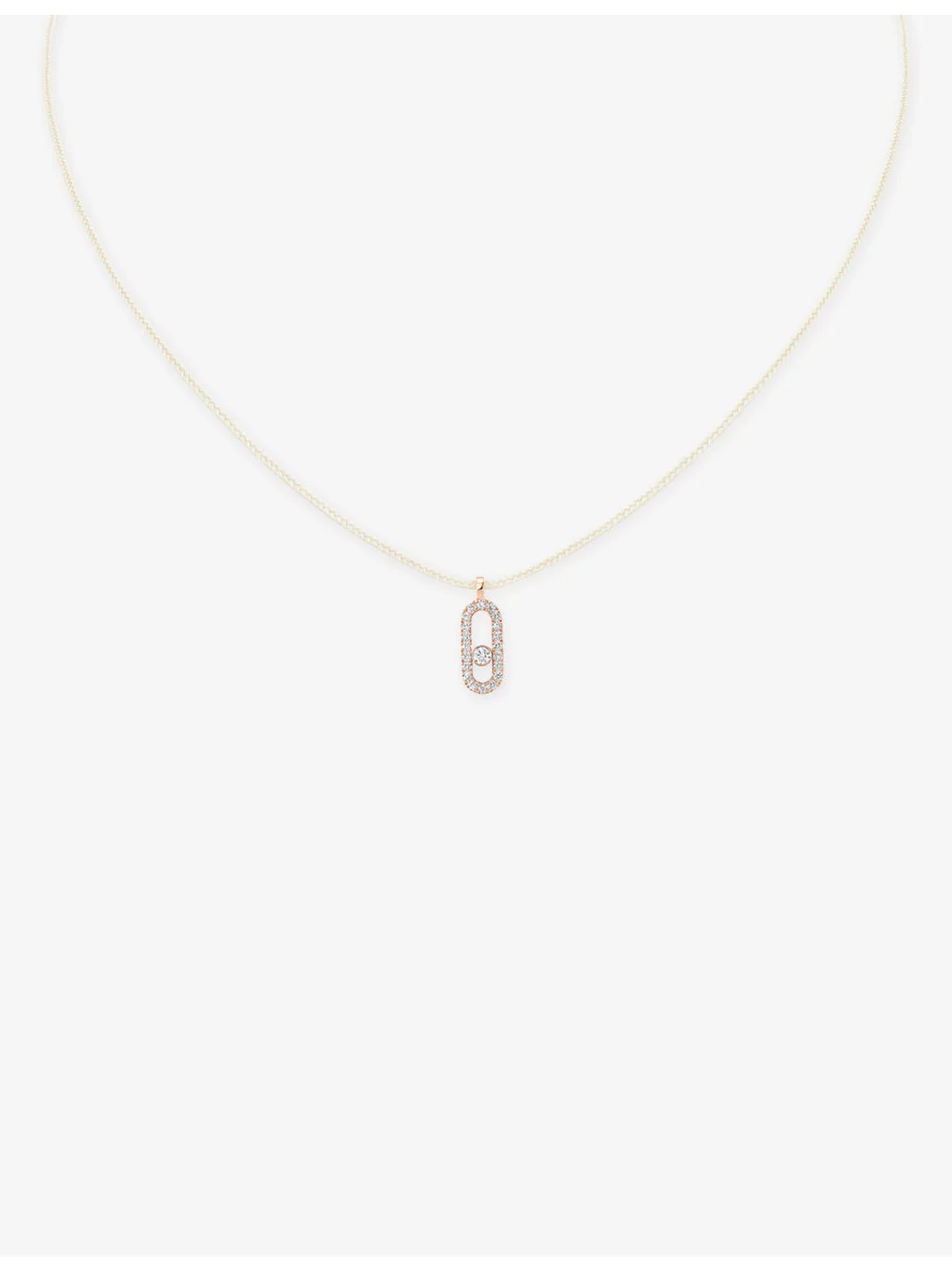MESSIKA CARES 18ct white-gold and 0.09ct diamond cord necklace - 1