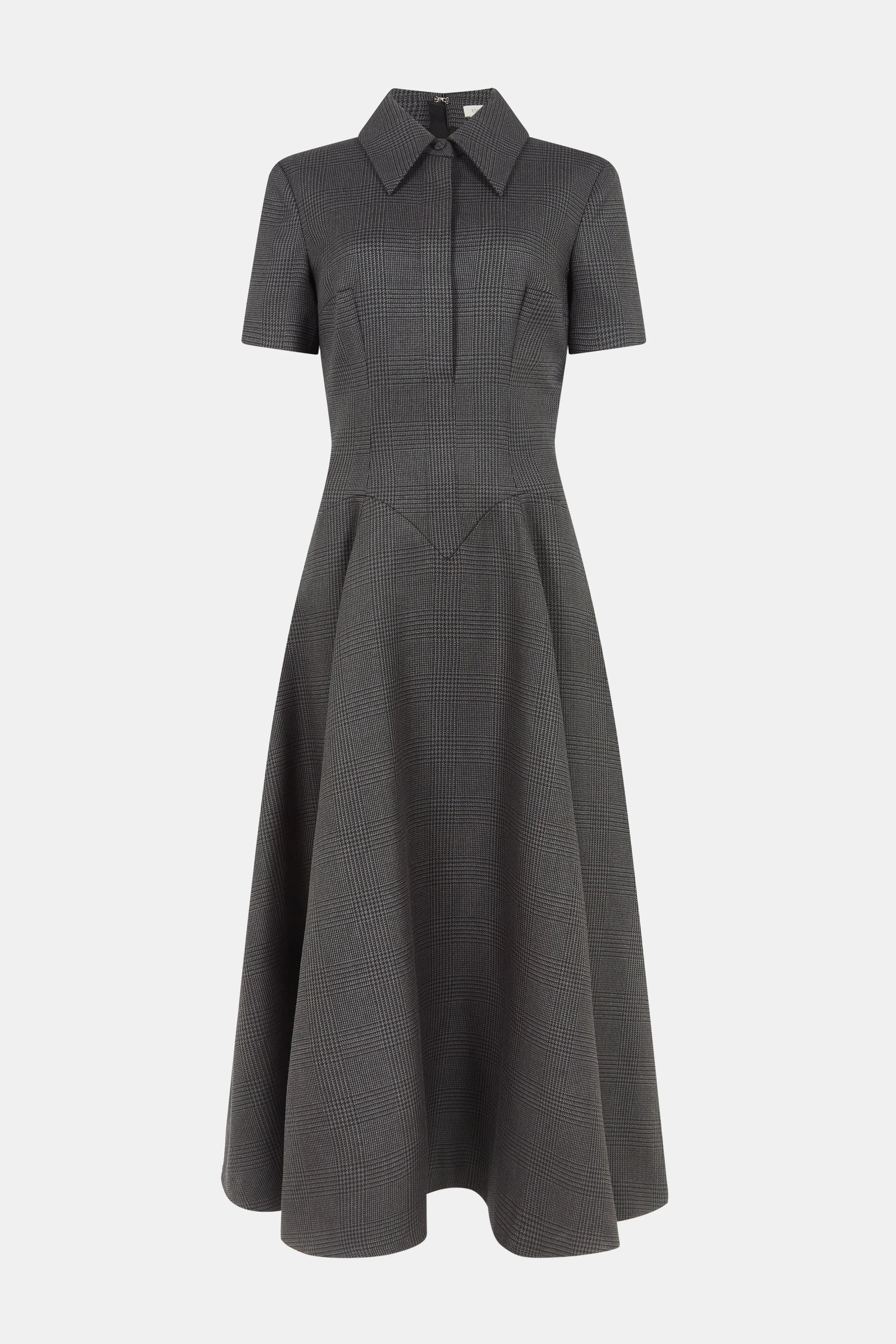 Jody Dress in Charcoal and Black Prince of Wales - 1