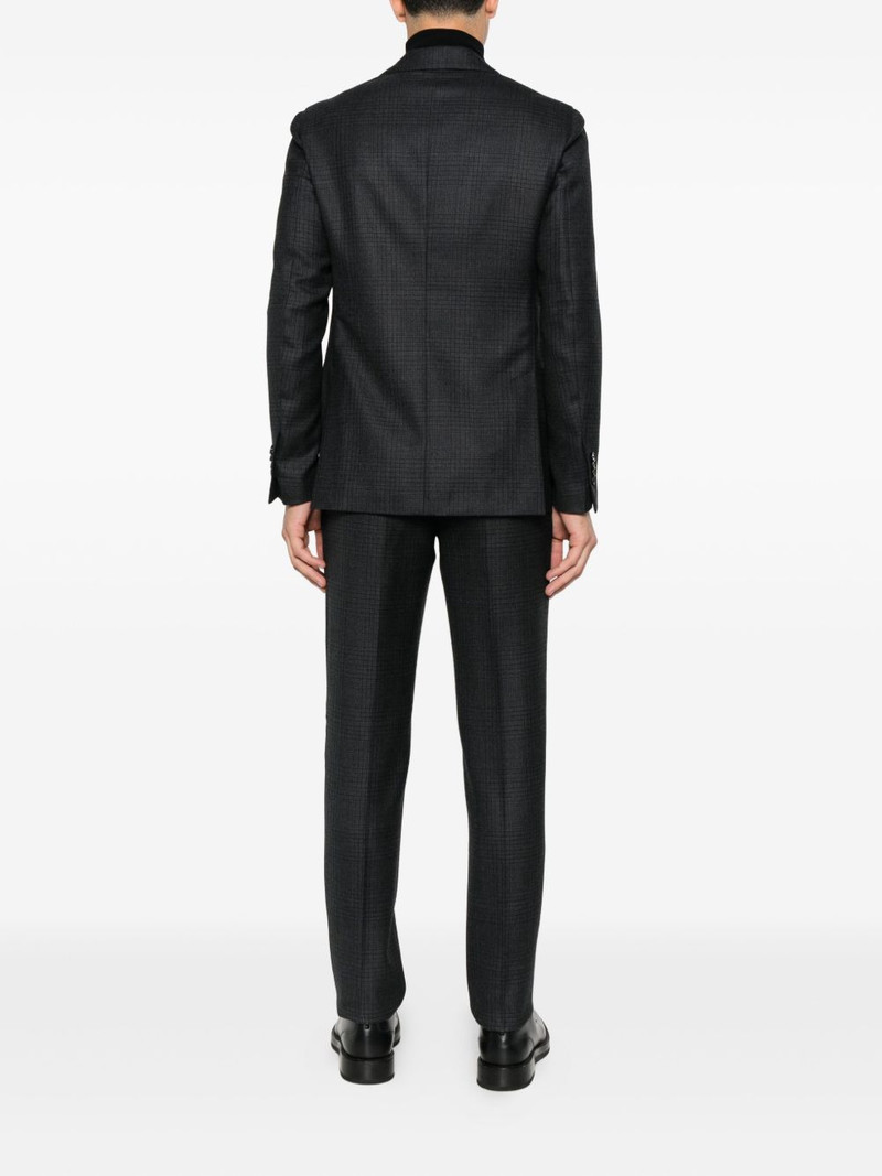 checked-pattern wool suit 3