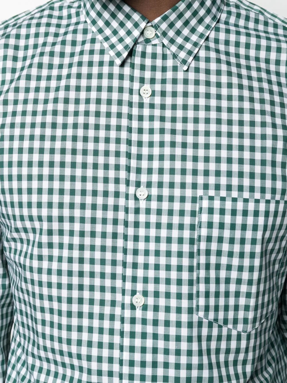 check-print cotton shirt - 5
