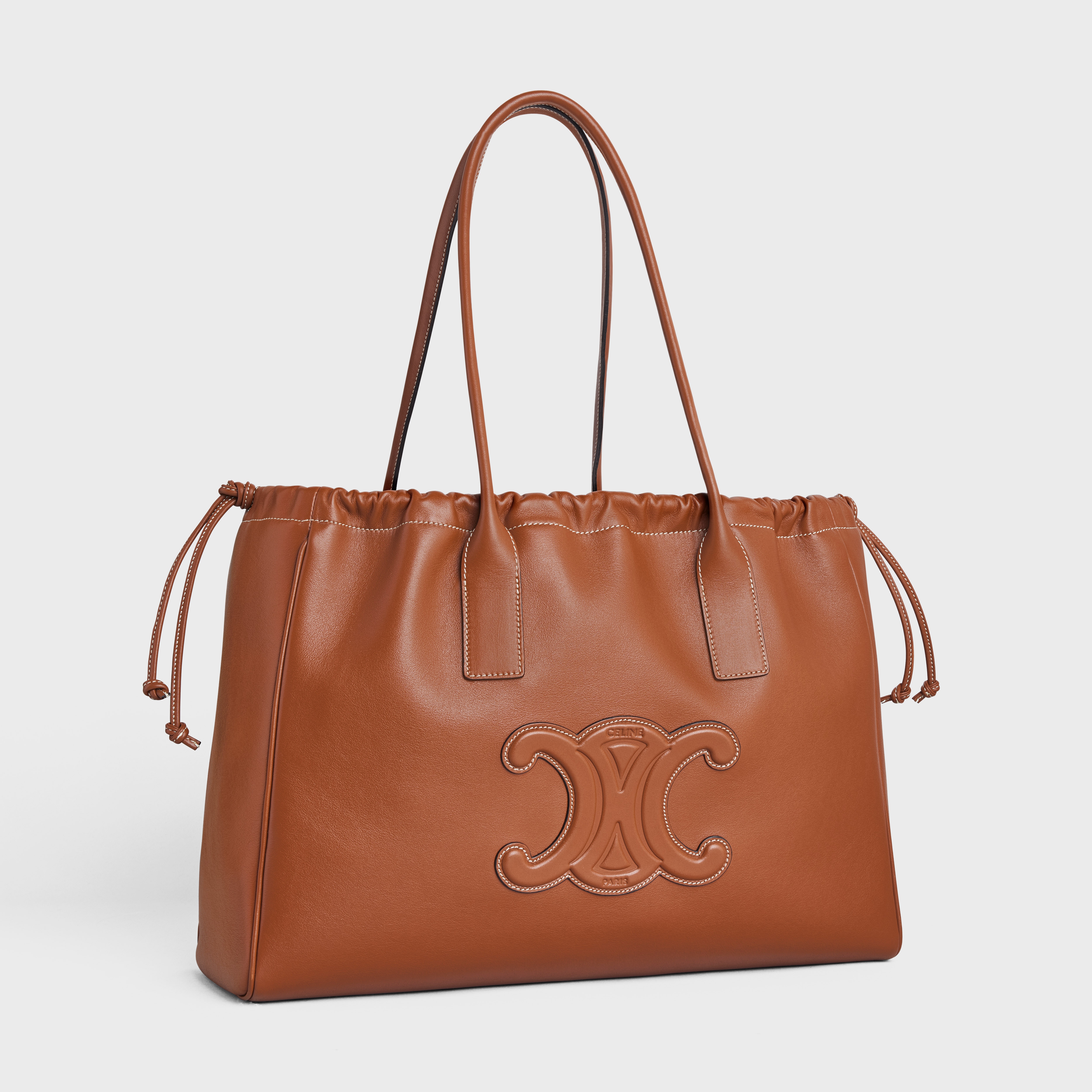 cabas drawstring cuir triomphe in Smooth Calfskin - 2