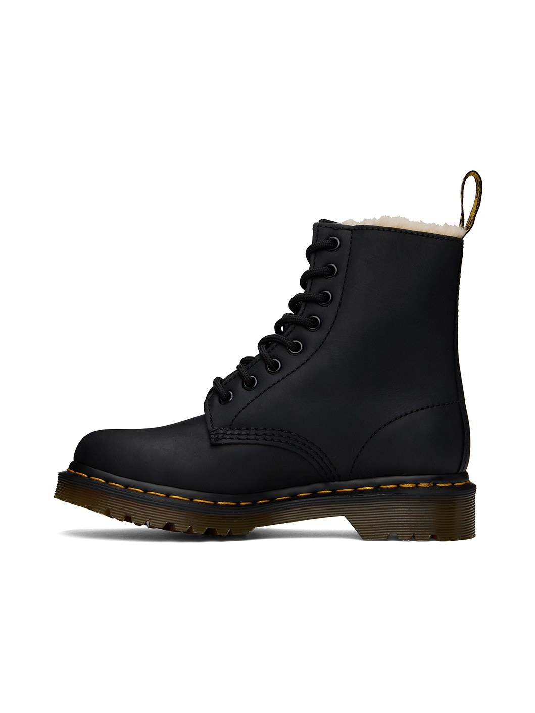Black 1460 Faux Fur Lined Boots - 3