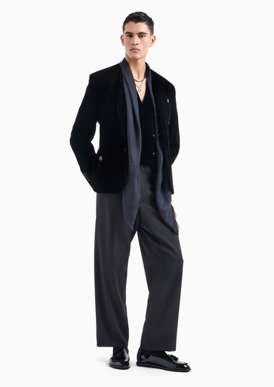 GIORGIO ARMANI Double-breasted waistcoat in velvet outlook