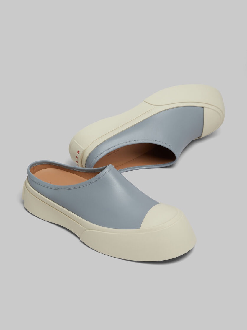 GREY LEATHER PABLO SABOT - 5