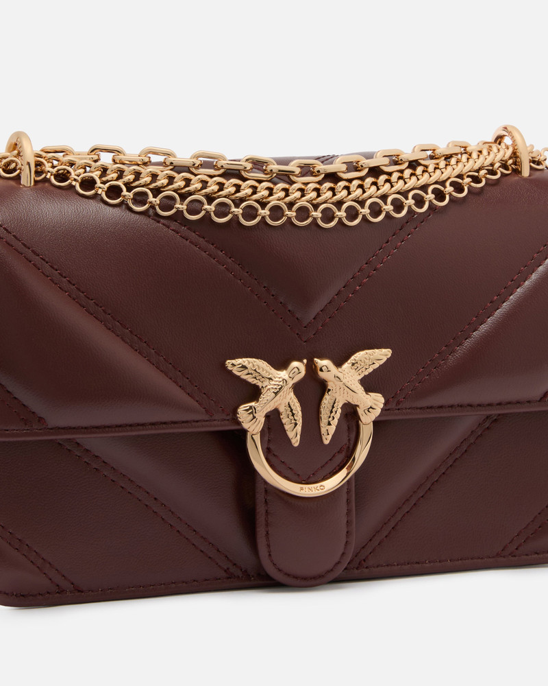 MINI LOVE BAG ONE SHOULDER BAG IN CHEVRON LEATHER AND NAPPA WITH TRIPLE CHAIN 3