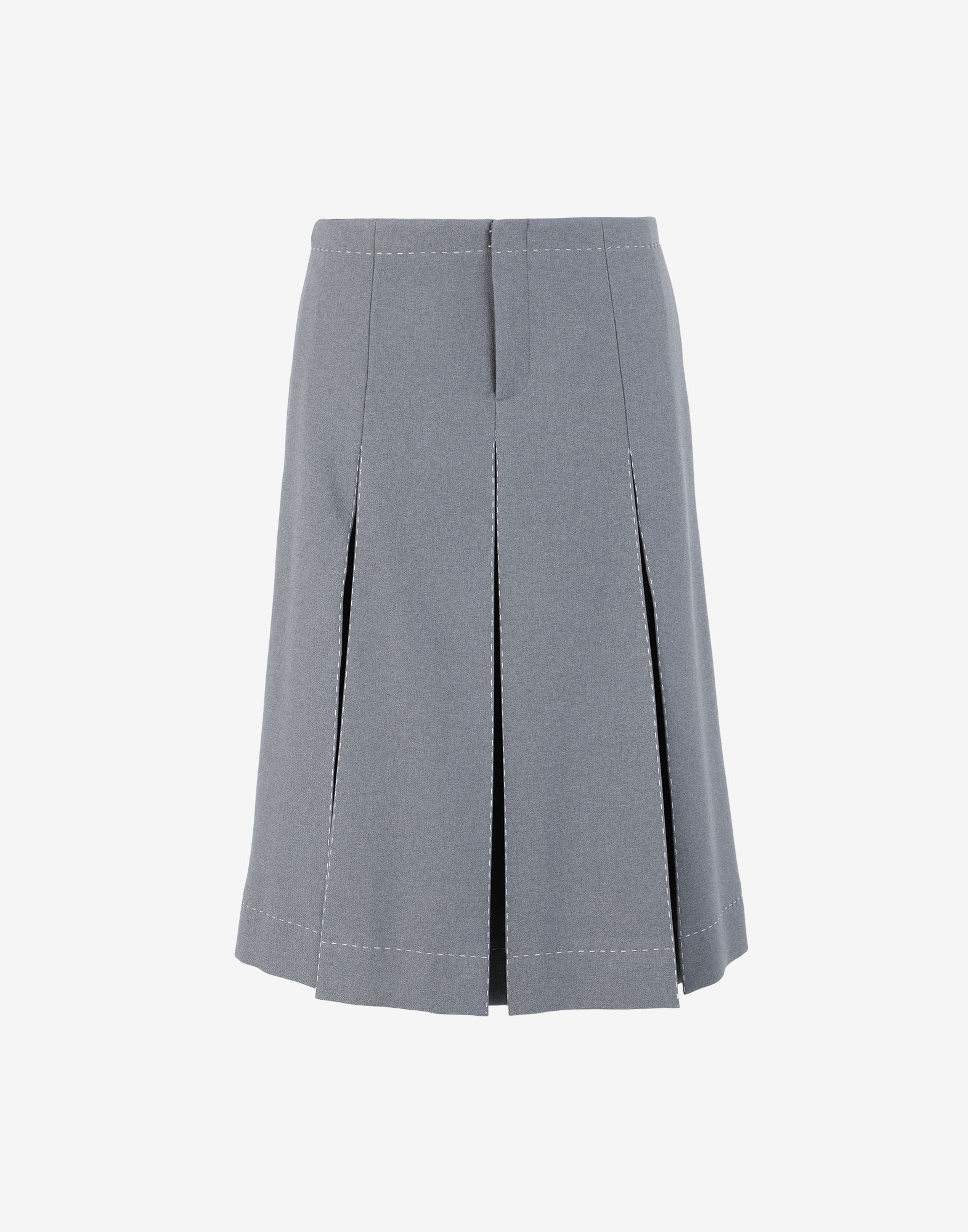 Gabardine box-pleat culottes - 1