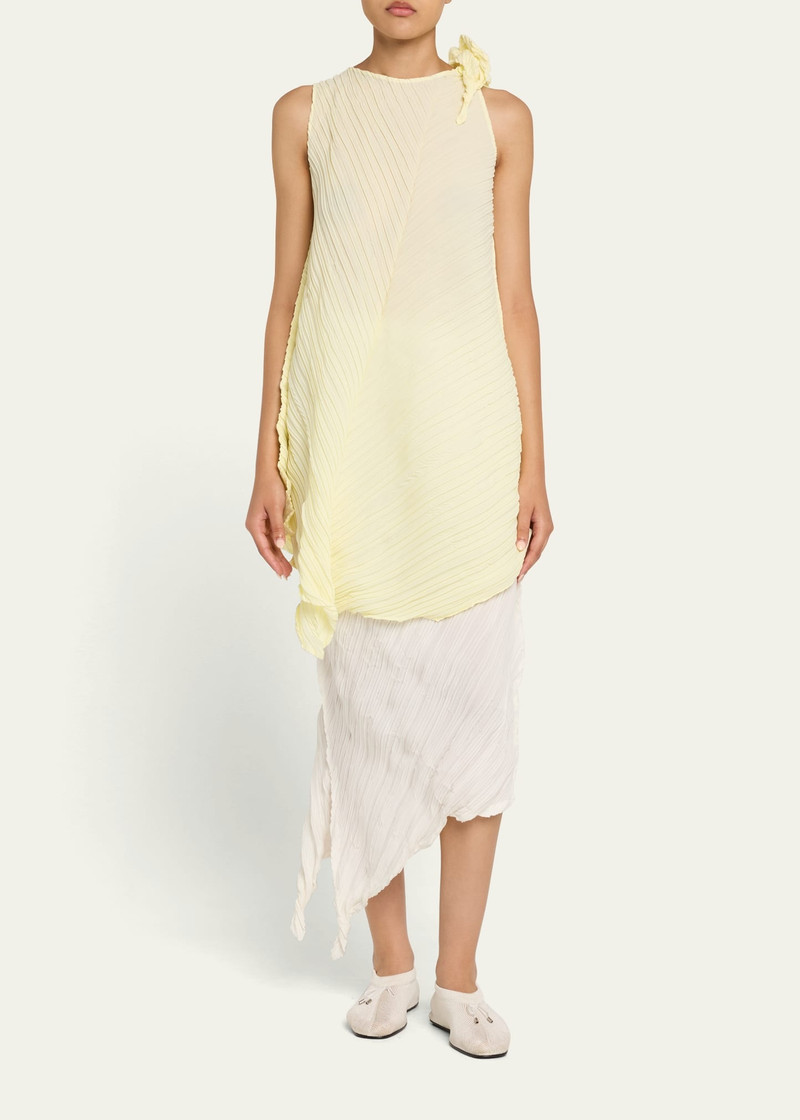 ISSEY MIYAKE Wrinkled And Twisted Midi Skirt outlook