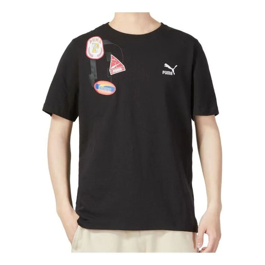 PUMA Casual Printed T-Shirt 'Black' 623250-01 - 1