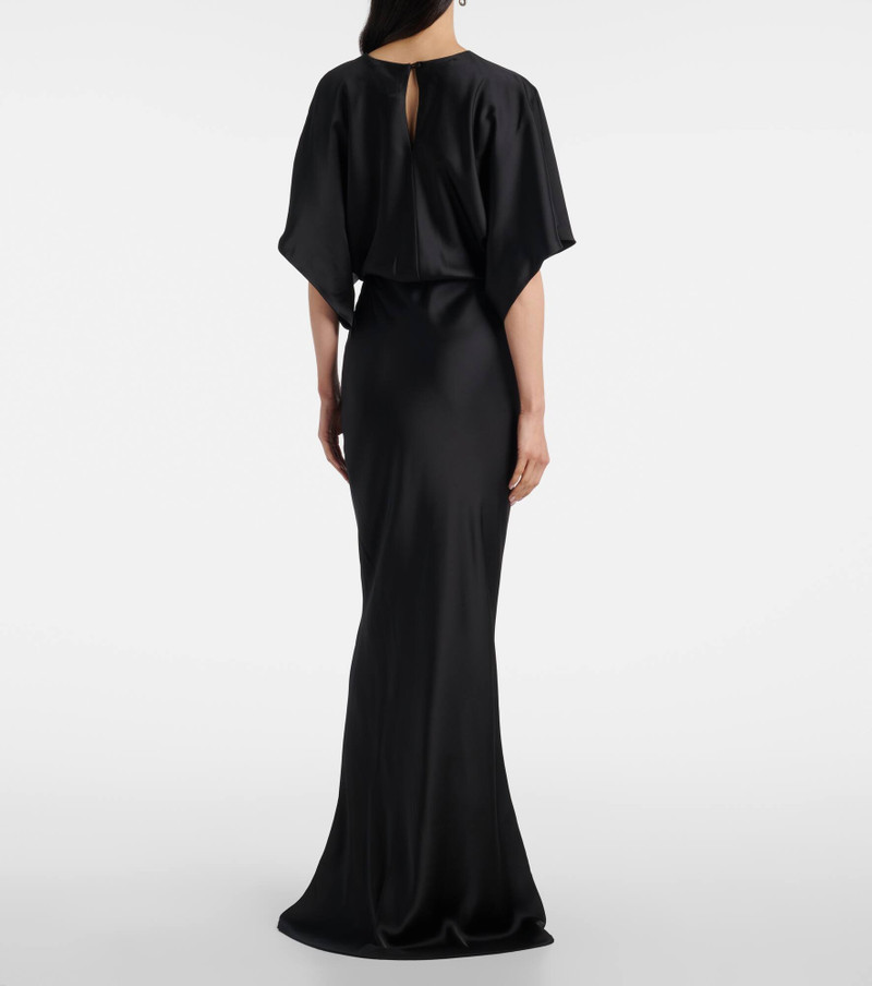 Obie draped satin gown 3