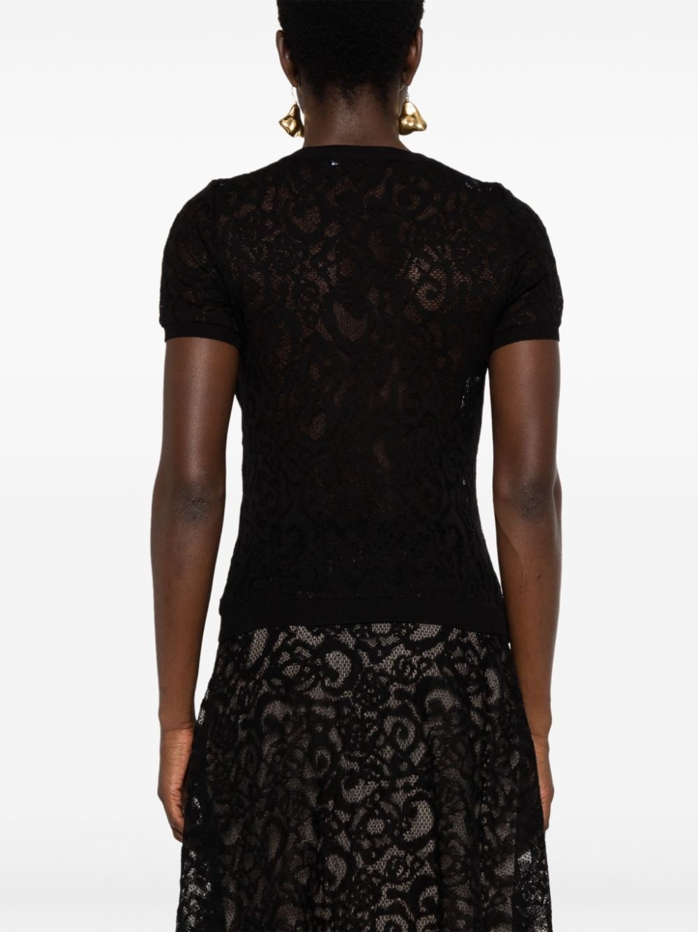 jacquard knitted top - 4