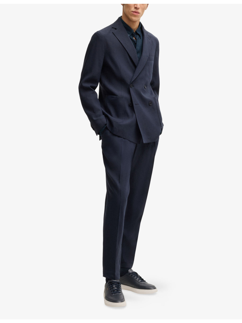 Stand-Collar Slim-Fit Stretch-Cotton Shirt - 2