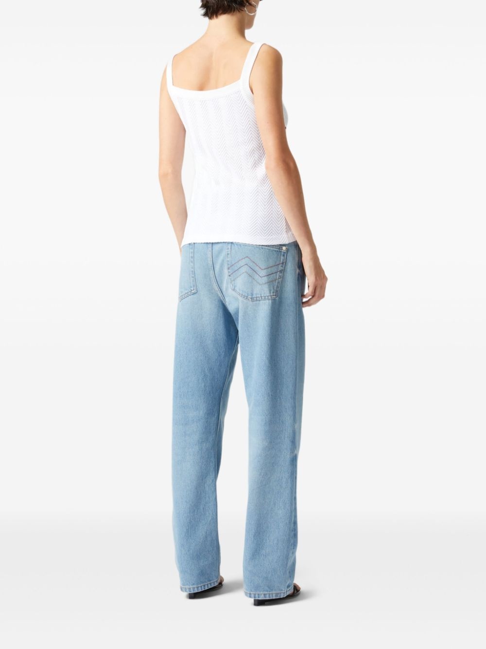 zigzag-woven tank top - 3
