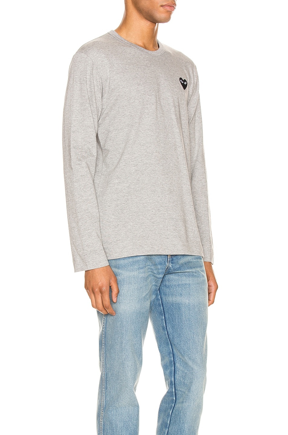 Black Emblem Cotton Long Sleeve Tee - 2