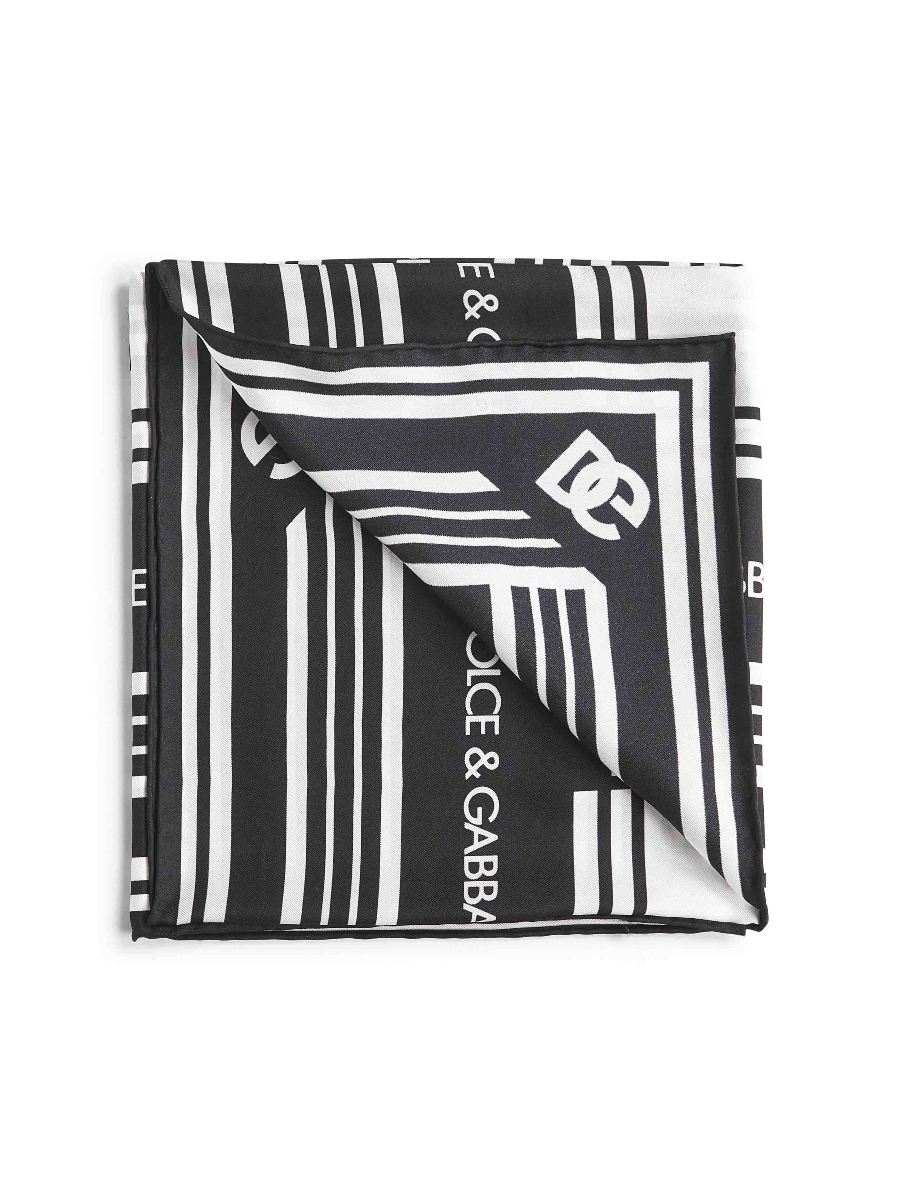 Logo print silk twill scarf - 2