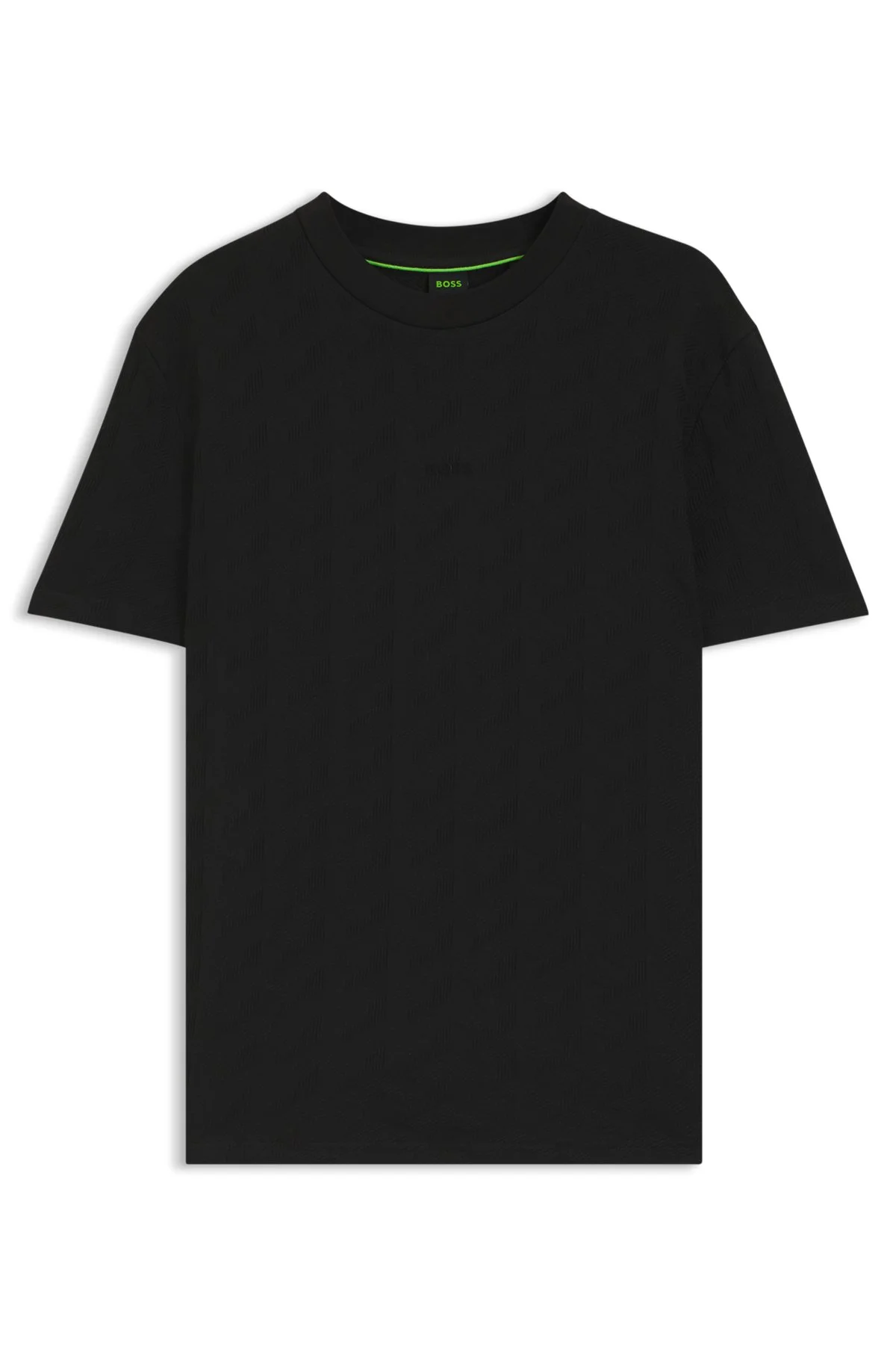 COTTON T-SHIRT WITH JACQUARD PATTERN - 1