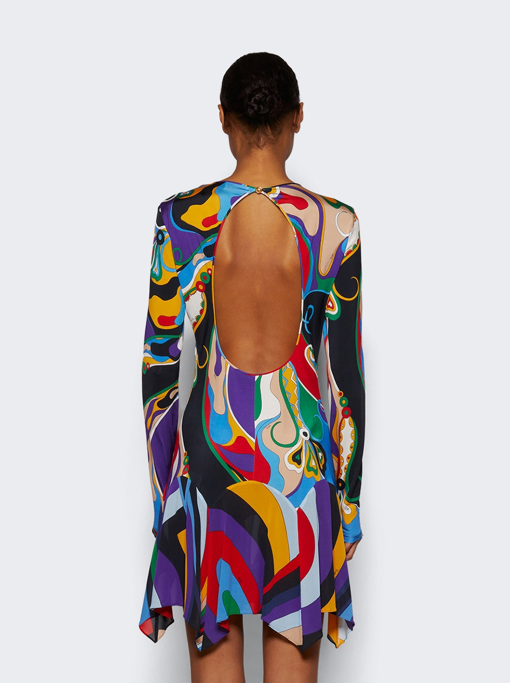 Orchidee-print Mini Dress Multicolor - 5
