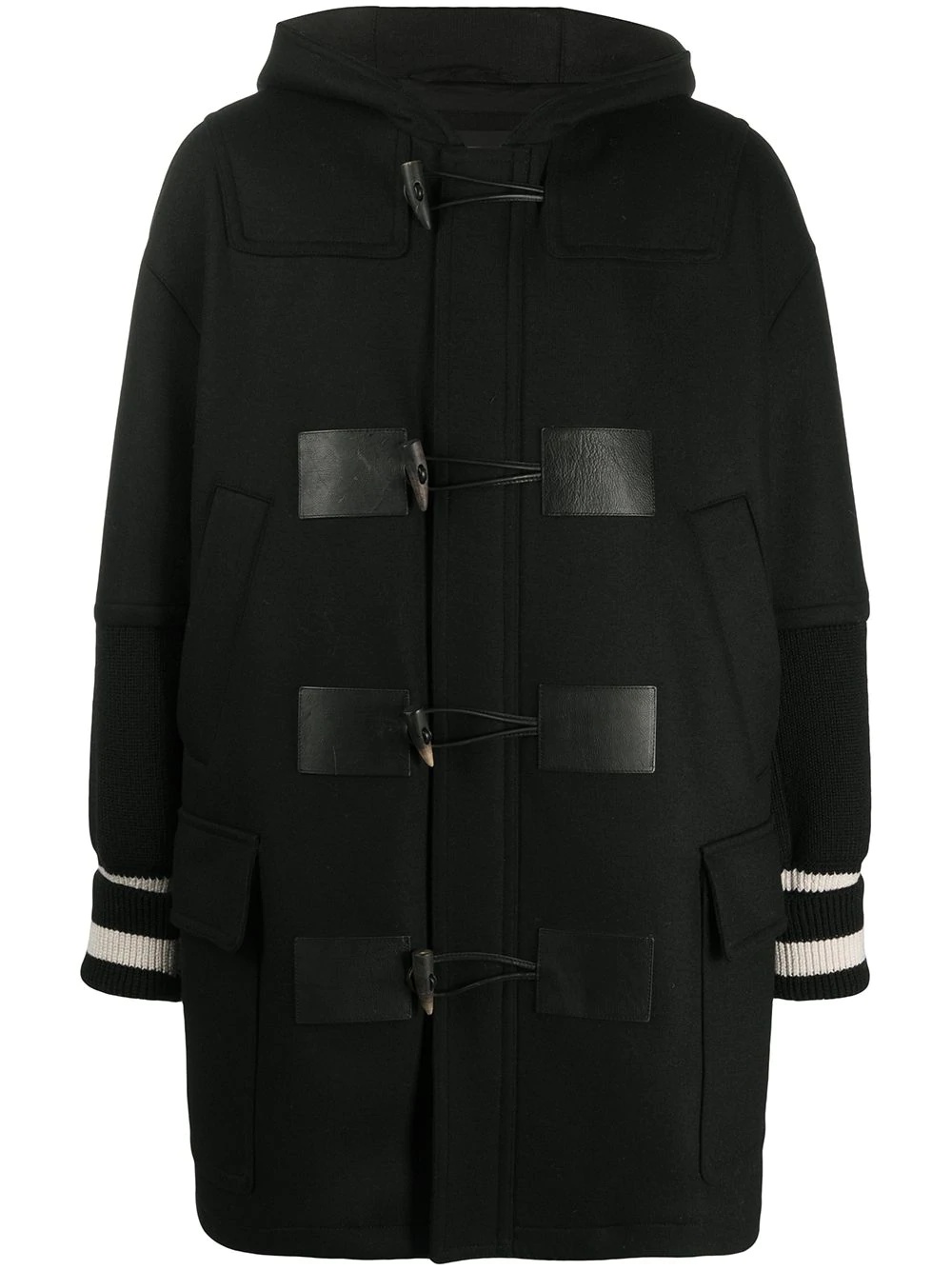 hooded duffle coat - 1