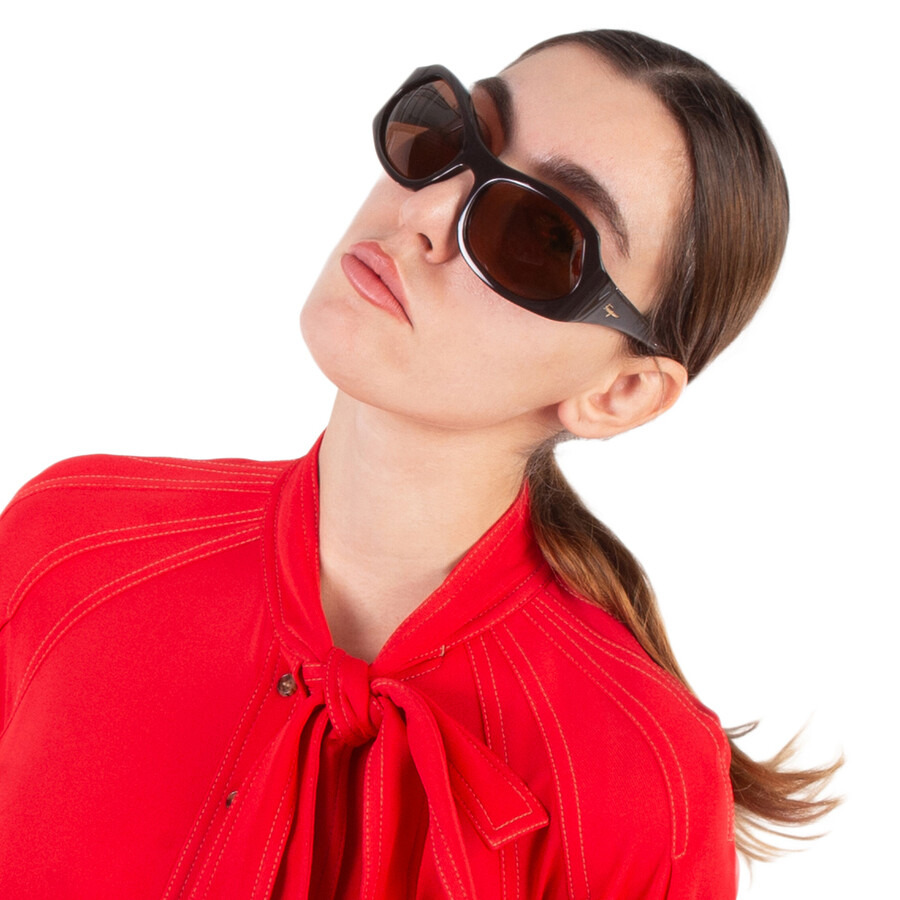 Salvatore Ferragamo Brown Wrap Ladies Sunglasses SF1078S 210 59 - 2