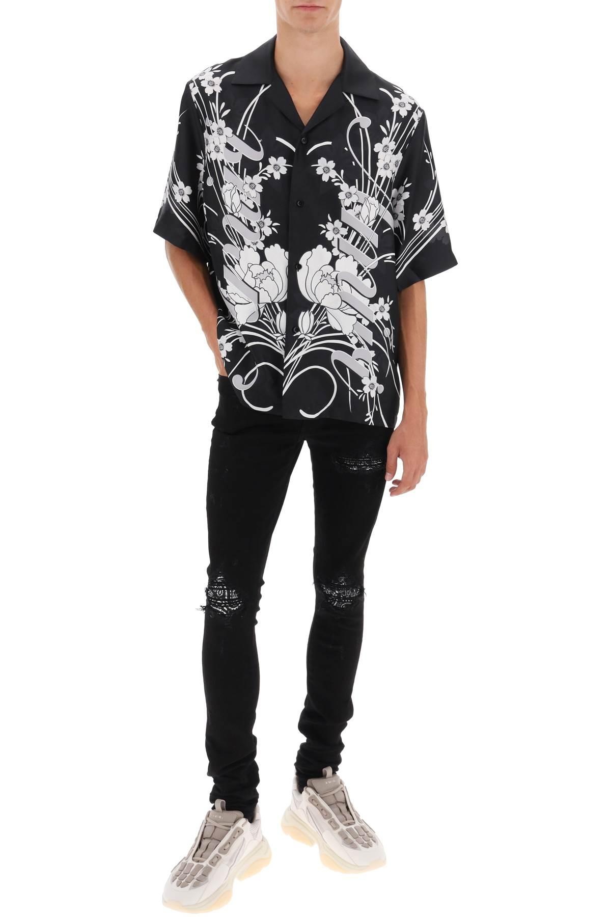 BOWLING SHIRT WITH FLORAL MOTIF - 2