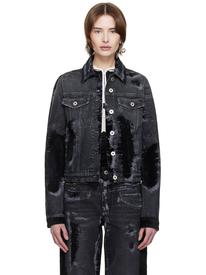 Black 'The Flocked' 데님 재킷 1