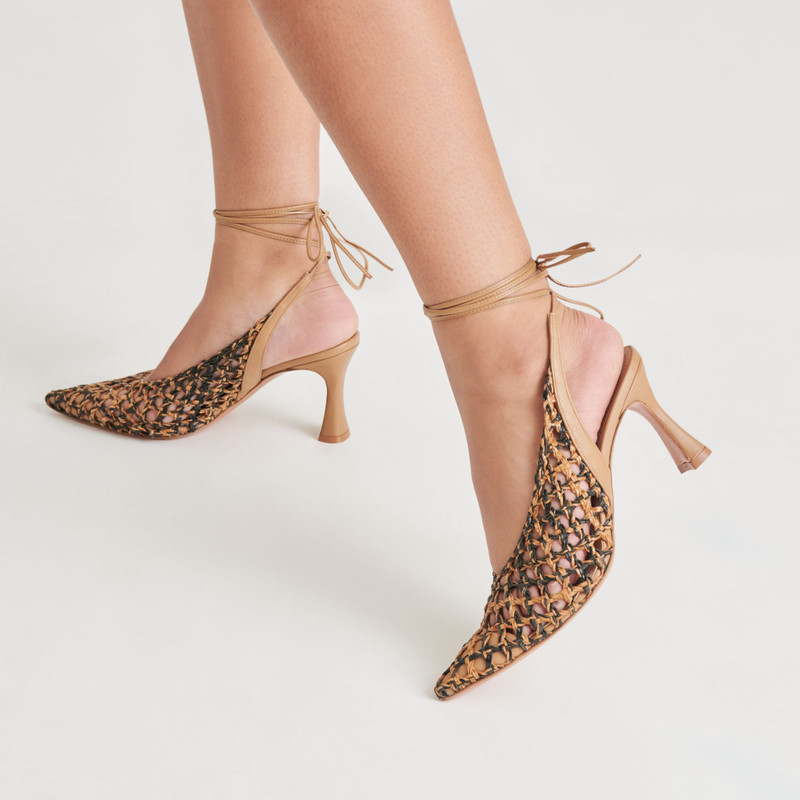 GESICA HEELS BLACK NATURAL WOVEN 4