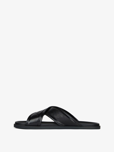 Givenchy G PLAGE FLAT SANDALS WITH CROSSED STRAPS IN LEATHER outlook