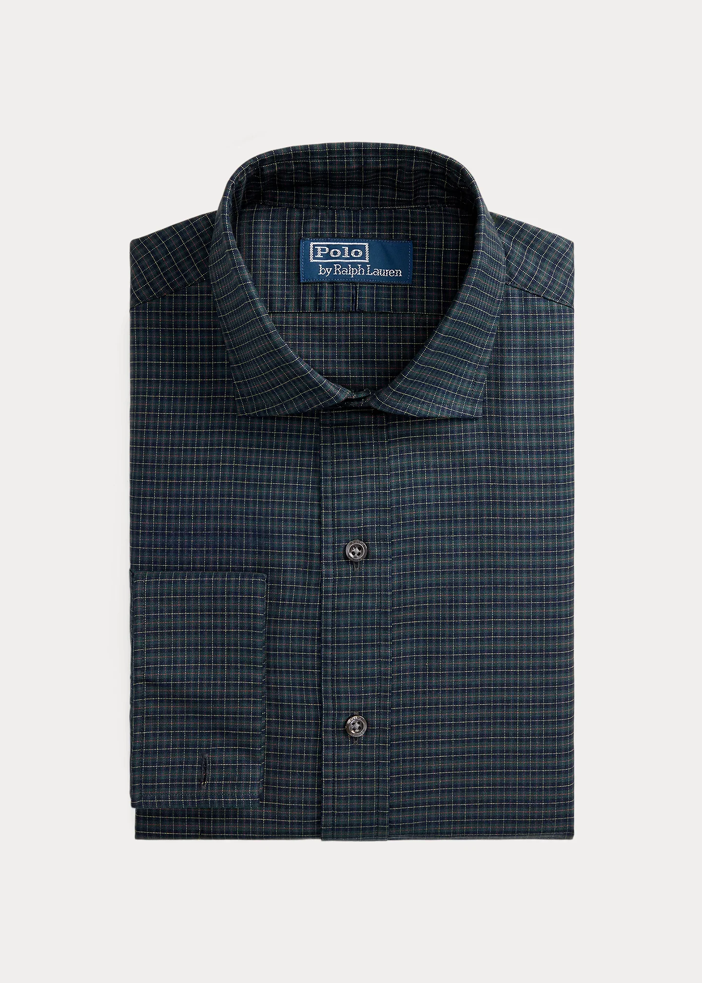 Classic Fit Plaid French Cuff Shirt - 1