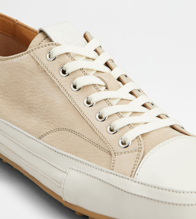 SNEAKERS IN NUBUCK - BEIGE 5