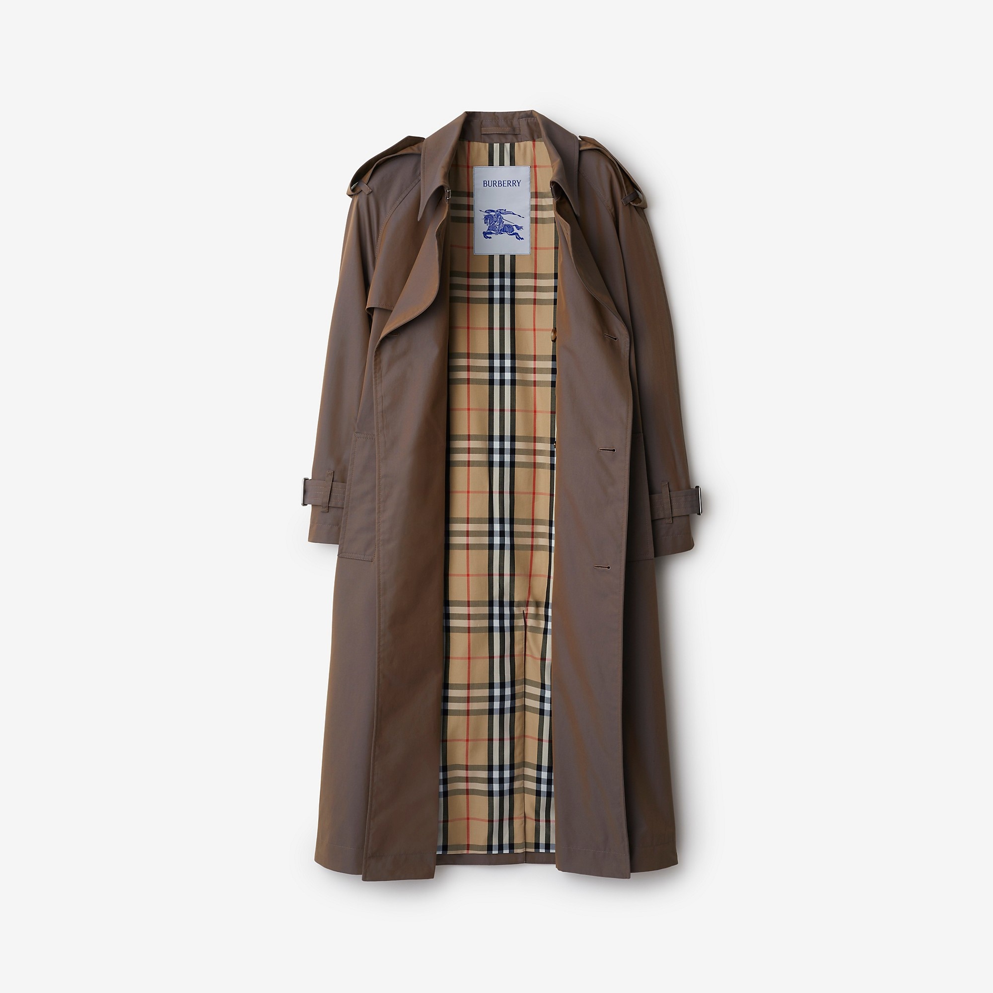 BURBERRY｜COATS (Long Gabbardine Trench Coat (8080864)) Burberry Long Gabardine Trench Coat | REVERSIBLE