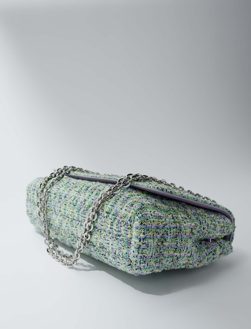 Clover bag with tweed chains 3