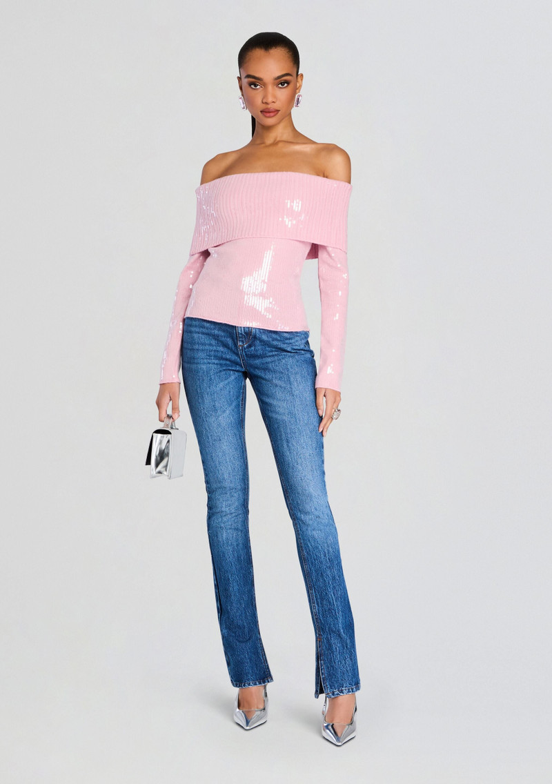 RETROFÊTE JOURDANA SEQUIN KNIT TOP outlook