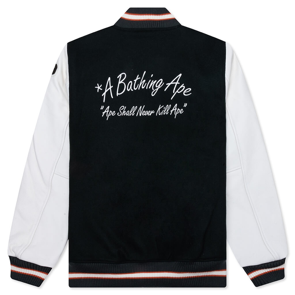 EMBROIDERY VARSITY JACKET - GREEN - 2