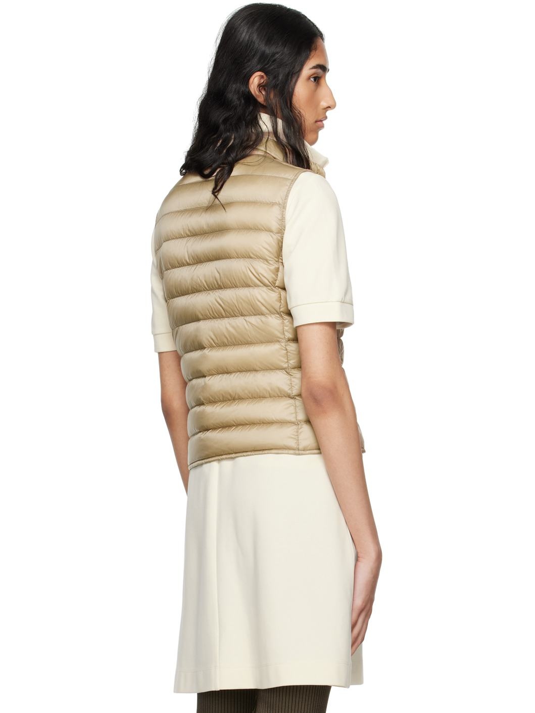 Beige Liane Down Vest - 3