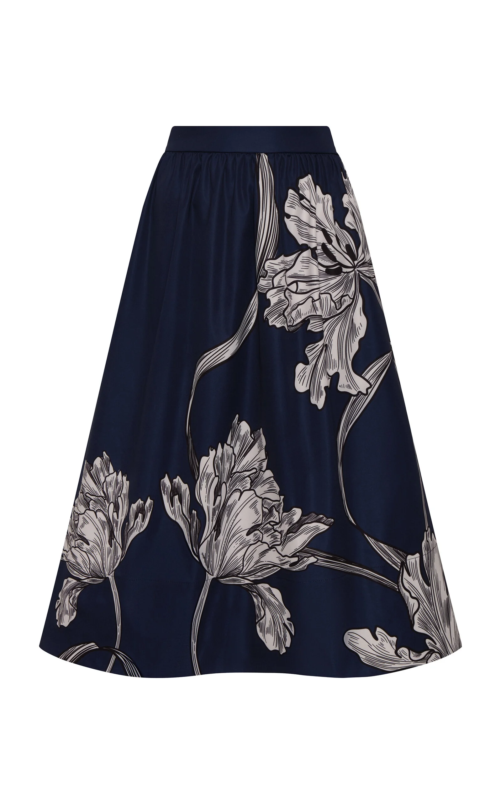 Lo Verdadero Printed Stretch-Cotton Midi Skirt print - 1