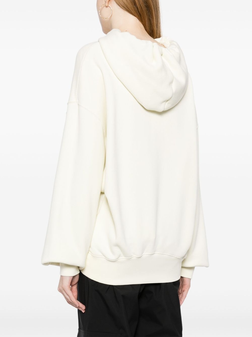 crystal-embellished cotton hoodie - 4